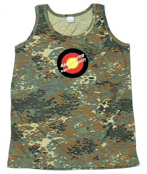 Tank-Top mit Adlerabz., flecktarn neu