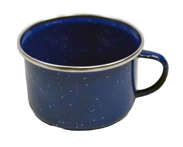 Tasse, Emaille blau klein neu (250 ml)