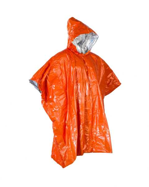 Notfall-Poncho, orange neu