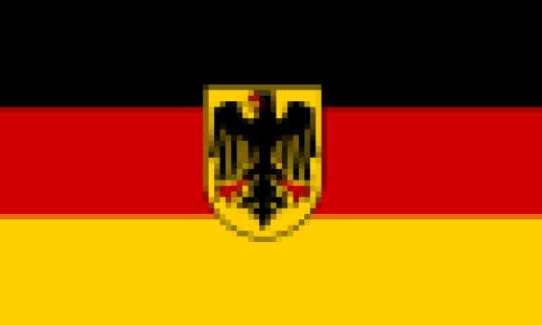 Flagge, Deutschland m. Wappen groß neu (150 x 250 cm)