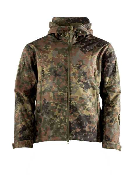 Softshell Jacke, ´Delta´ flecktarn neu