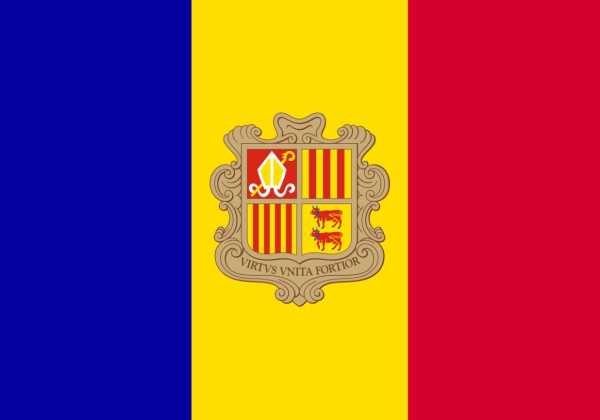 Flagge, Andorra neu (90 x 150 cm)