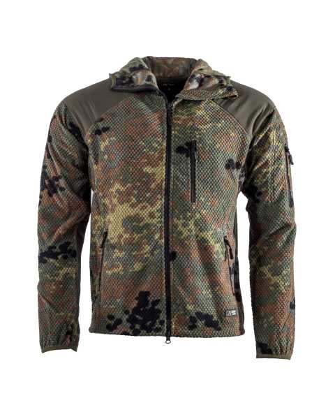 Fleece Hoodie-Jacke, "Delta" flecktarn