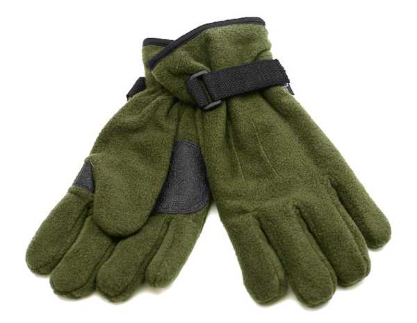 Fleece-Handschuhe m. Besatz,Thinsulate oliv