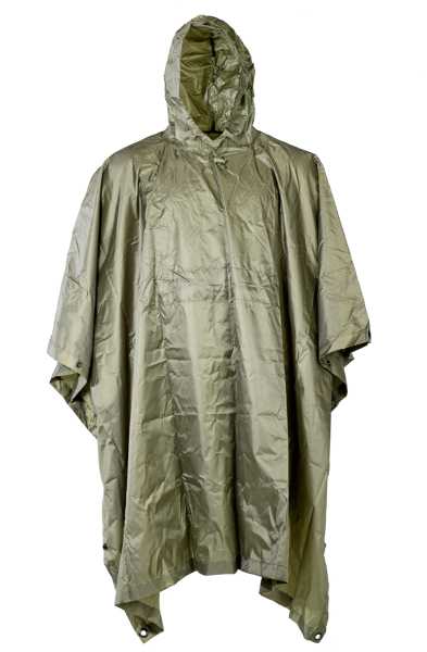 Regenponcho, US Ripstop oliv neu