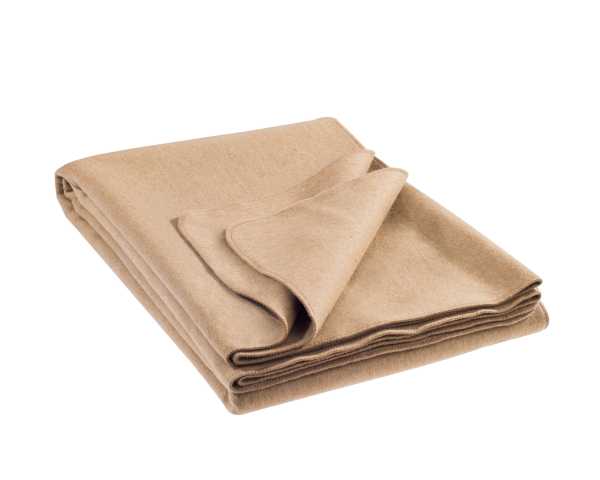 Wolldecke, camel/khaki neu (225 x 150 cm)