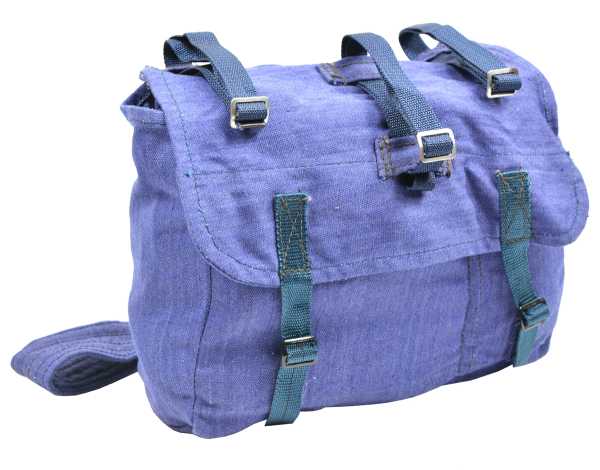 Brotbeutel m. TG, (RO) Canvas/Textil blau gebraucht