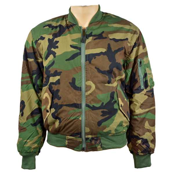 Pilotenjacke MA-1, USAF woodland neu