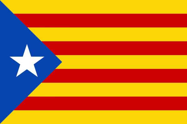 Flagge, Katalonien (Estelada Blava) neu (90 x 150 cm)