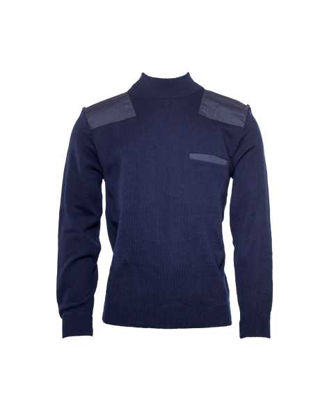 Pullover, (NL) feinstrick blau gebr./rep.