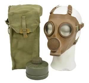 Gasmaske, (B) M51 mit Filter u. Tasche gebraucht