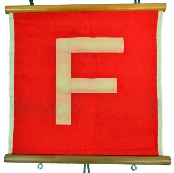 Fernmeldeflagge, orig. BW rot gebraucht