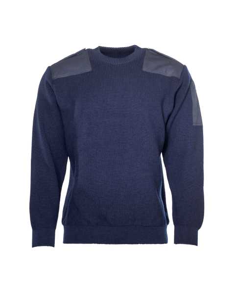 Pullover, (NL) blau m. Besatz gebr./rep.